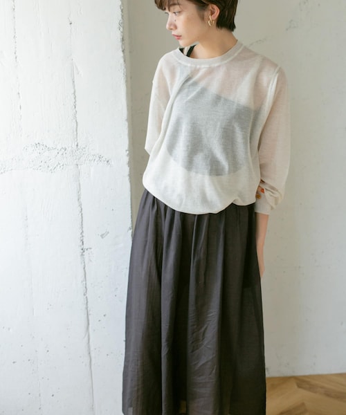 KBF（ケイビーエフ）の「ニットドッキングアシメワンピース（その他・レディース・BLACK/GREIGE/ICE GRAY・one）」の10枚目の写真