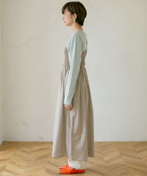 KBF（ケイビーエフ）の「ニットドッキングアシメワンピース（その他・レディース・BLACK/GREIGE/ICE GRAY・one）」の14枚目の写真