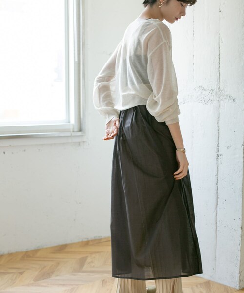 KBF（ケイビーエフ）の「ニットドッキングアシメワンピース（その他・レディース・BLACK/GREIGE/ICE GRAY・one）」の11枚目の写真