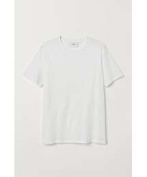 H&M | H&M - コットン×シルク Tシャツ - ホワイト(Tシャツ/カットソー)