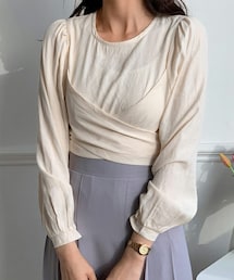 DHOLIC | ラップフレアブラウス(シャツ/ブラウス)