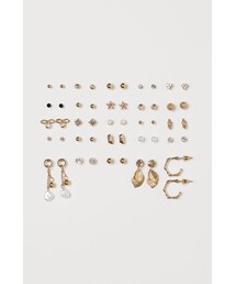 H&M | H&M - ピアス 25ペアセット - ホワイト(ピアス（両耳用）)
