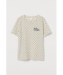 H&M | H&M - ジャージーTシャツ - ベージュ(Tシャツ/カットソー)