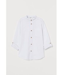 H&M | H&M - グランドファーザーシャツ - ホワイト(シャツ/ブラウス)