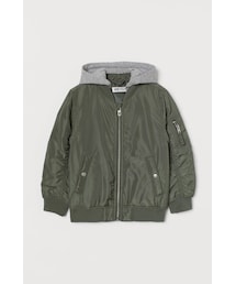 H&M | H&M - パッデッドフライトジャケット - グリーン(ダウンジャケット/コート)