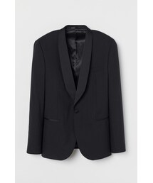 H&M - スキニーフィット ウールタキシードジャケット - ブラック