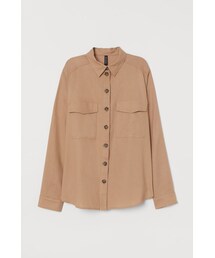 H&M | H&M - コットンシャツ - ベージュ(シャツ/ブラウス)