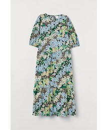 H&M | H&M - パフスリーブワンピース - ブラック(ワンピース)