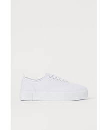 H&M | H&M - プラットフォームスニーカー - ホワイト(スニーカー)