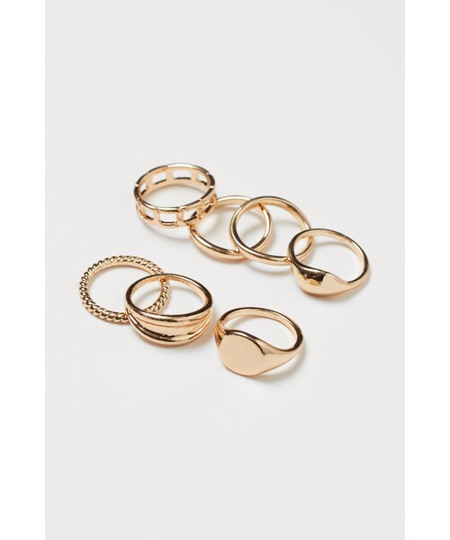 H&M（エイチ・アンド・エム）の「H&M リング 7個セット ゴールド（リング）」 WEAR