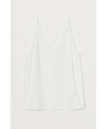 H&M | H&M - Vネックキャミトップス - ホワイト(ベスト)