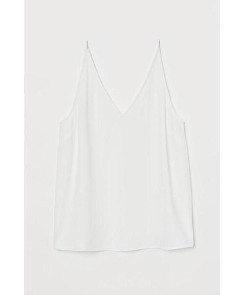 H M エイチ アンド エム の H M Vネックキャミトップス ホワイト ベスト Wear