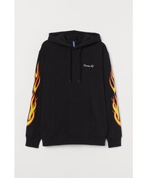 H&M | H&M - コットンスウェットパーカ - ブラック(パーカー)