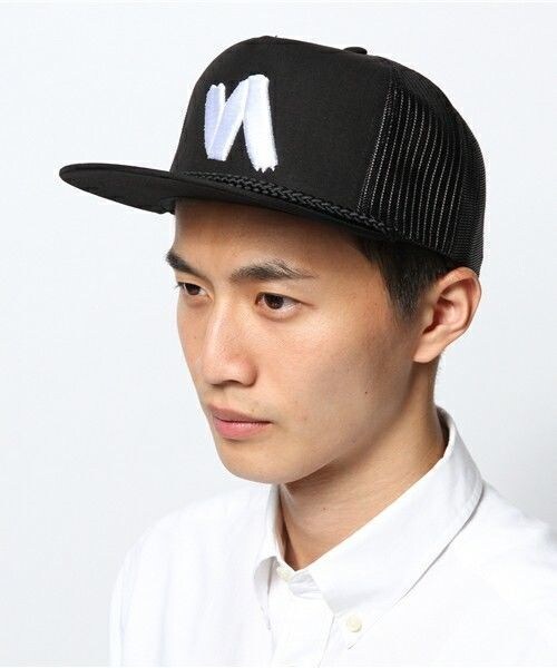 NOT RIGID（ノットリジット）の「NOT RIGID/Ｎ メッシュキャップ（キャップ・メンズ・ブラック/ネイビー・FREE）」の9枚目の写真