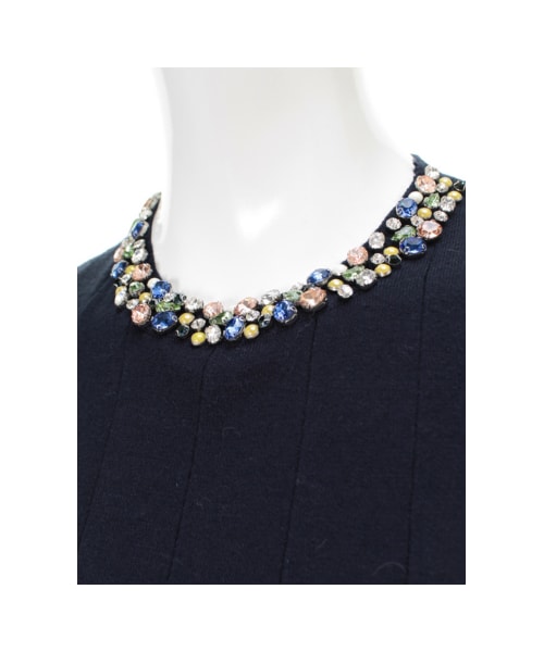 31 Sons de mode（トランテアン　ソン　ドゥ　モード）の「★新作★ネックビジュークルーネックノースリーブプルオーバー《予約アイテム》（ニット・プルオーバー・レディース・ブラック/オフホワイト/ピンク/ネイビー・３６）」の9枚目の写真