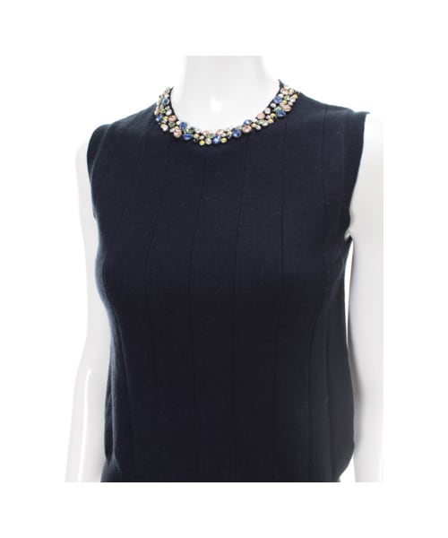 31 Sons de mode（トランテアン　ソン　ドゥ　モード）の「★新作★ネックビジュークルーネックノースリーブプルオーバー《予約アイテム》（ニット・プルオーバー・レディース・ブラック/オフホワイト/ピンク/ネイビー・３６）」の8枚目の写真