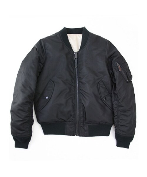 AVIREX(アヴィレックス)の「LADIES MA-1 LIGHT ZONE(ジャケット/アウター・レディース・BLACK/NAVY/YELLOW/SAGE・S/M)」の2枚目の写真