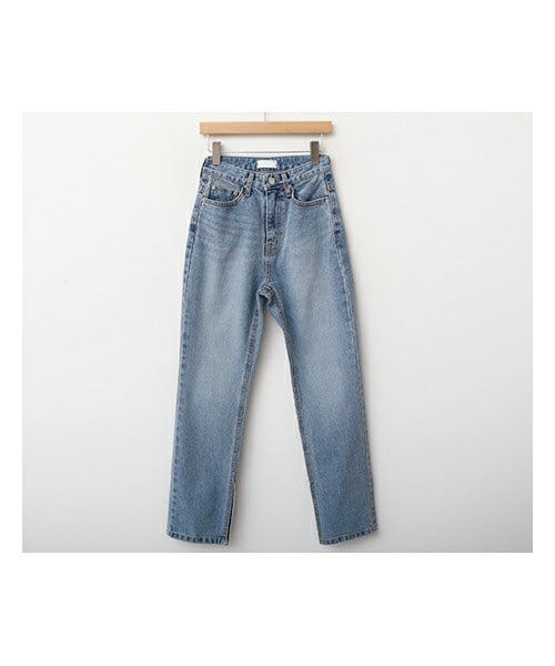 fd style(エフディ スタイル)の「ウォッシングスリットデニムパンツ(デニムパンツ・レディース・블루・S/M/L)」の1枚目の写真