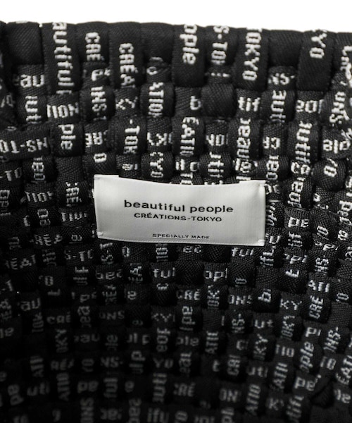 beautiful people ロゴシューレース 編みバック beautiful people（ビューティフルピープル）の「ロゴシュー