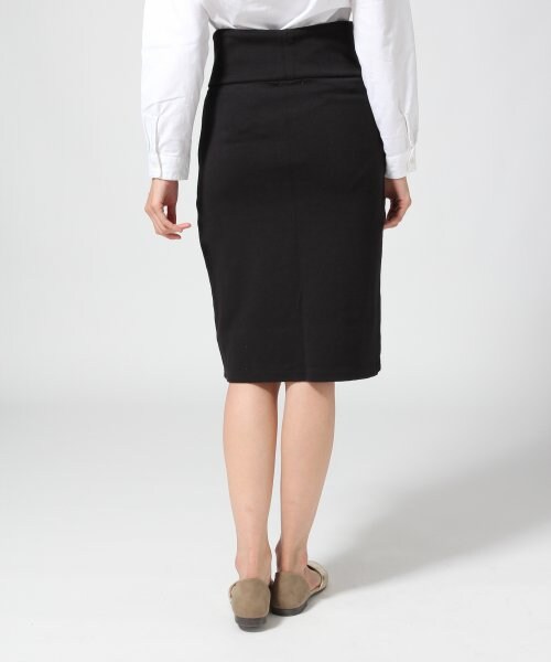 GLOBAL WORK(グローバルワーク)の「カットペンシルスカート14FW(スカート・レディース・ブラック09/ワインレッド38/ネイビー×グリーンボーダー88・S/M/L)」の8枚目の写真