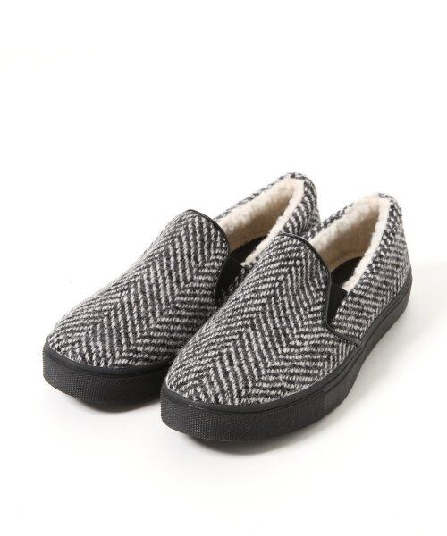 GLOBAL WORK（グローバルワーク）の「【WEB先行予約】ファースリッポン（シューズ・レディース・ヘリンボン01/ブラック09/グリッターブラック10/グリッターシルバー12・Ｓ(22～22.5cm)/Ｍ(23～23.5cm)/Ｌ(24～24.5cm)）」の5枚目の写真