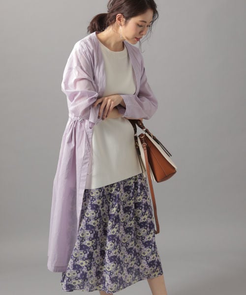 Andemiu(アンデミュウ)の「シアードロストガウン(ジャケット/アウター・グレージュ/ブラウン/ラベンダー)」の3枚目の写真