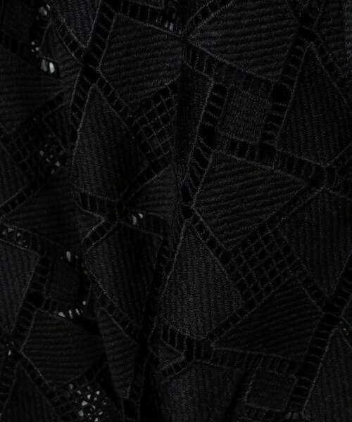 JEANASIS(ジーナシス)の「スカラップソウレースパンツ(パンツ・オフホワイト()/ブラック())」の11枚目の写真