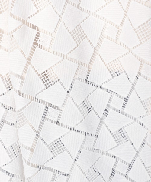 JEANASIS(ジーナシス)の「スカラップソウレースパンツ(パンツ・オフホワイト()/ブラック())」の12枚目の写真