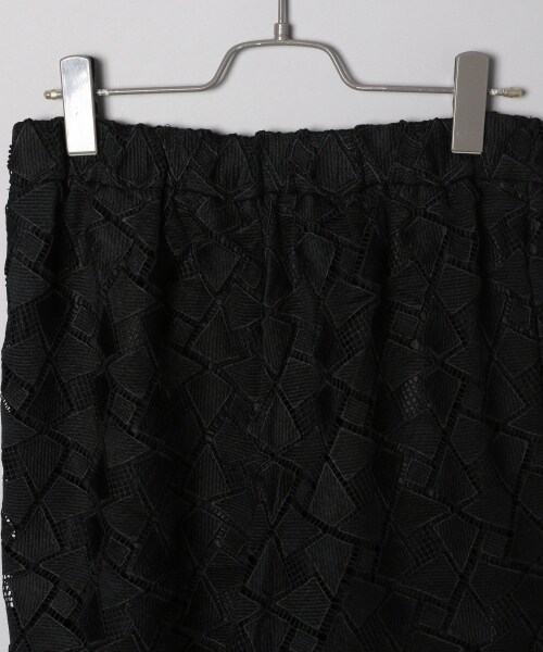 JEANASIS(ジーナシス)の「スカラップソウレースパンツ(パンツ・オフホワイト()/ブラック())」の9枚目の写真