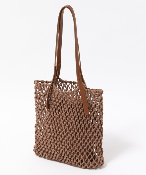 LOWRYS FARM（ローリーズファーム）の「キンチャクツキマクラメトート（バッグ・アイボリー/ベージュ/ブラウン）」の5枚目の写真