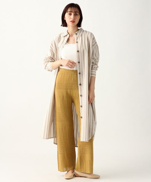 A part by（アパートバイ）の「スカシアミニットパンツ/WEB先行予約（パンツ・ナチュラル/ブラック/ベージュ）」の6枚目の写真