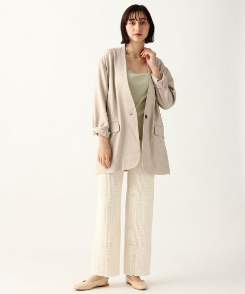 A part by（アパートバイ）の「スカシアミニットパンツ/WEB先行予約（パンツ・ナチュラル/ブラック/ベージュ）」の4枚目の写真