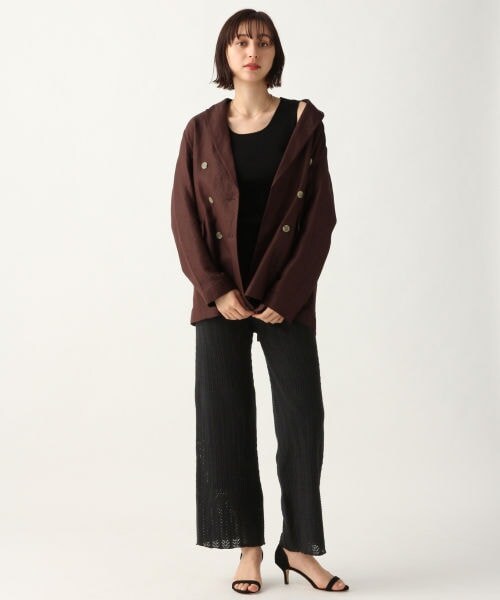 A part by（アパートバイ）の「スカシアミニットパンツ/WEB先行予約（パンツ・ナチュラル/ブラック/ベージュ）」の5枚目の写真