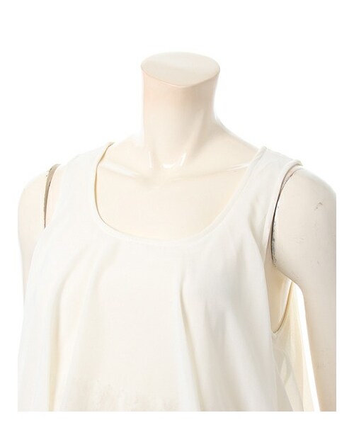 INGNI（イング）の「シフォンx花柄ドッキング／マキシワンピース（ワンピース/ドレス・レディース・ｵﾌﾎﾜｲﾄ/ﾋﾟﾝｸ/ｵﾌﾎﾜｲﾄ/ﾌﾞﾙｰ・M）」の5枚目の写真