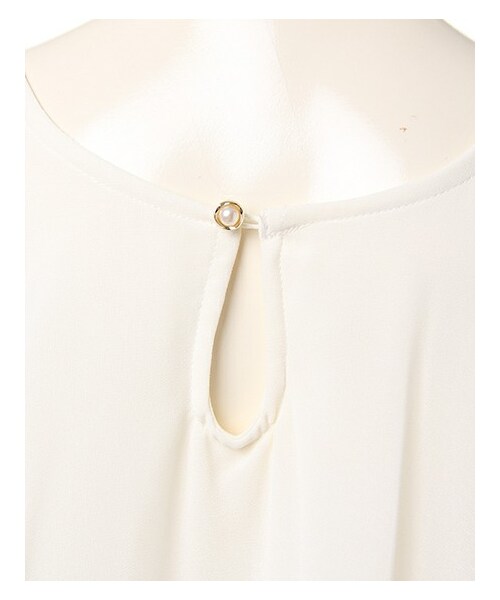 INGNI（イング）の「シフォンx花柄ドッキング／マキシワンピース（ワンピース/ドレス・レディース・ｵﾌﾎﾜｲﾄ/ﾋﾟﾝｸ/ｵﾌﾎﾜｲﾄ/ﾌﾞﾙｰ・M）」の4枚目の写真