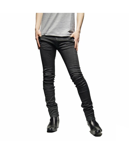 GalaabenD（ガラアーベント）の「スーパーストレッチデニムシームコーティエングパンツ（デニムパンツ・メンズ・ブラック・S/M/L）」の6枚目の写真