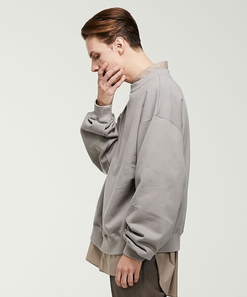 LIDNM(リドム)の「WIDE LOOSE SWEAT(スウェット・メンズ・グレー系・MEDIUM/LARGE)」の3枚目の写真