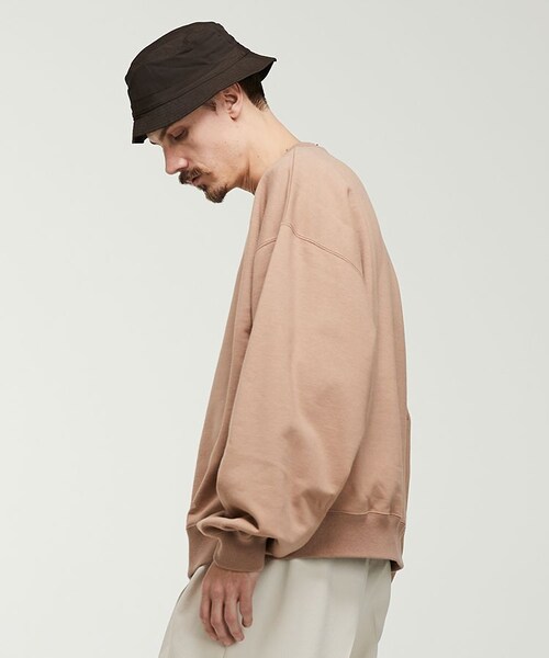 LIDNM（リドム）の「WIDE LOOSE SWEAT（スウェット・メンズ・ブラウン系・MEDIUM/LARGE）」の2枚目の写真