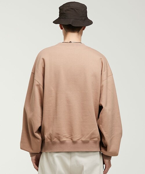 LIDNM（リドム）の「WIDE LOOSE SWEAT（スウェット・メンズ・ブラウン系・MEDIUM/LARGE）」の3枚目の写真