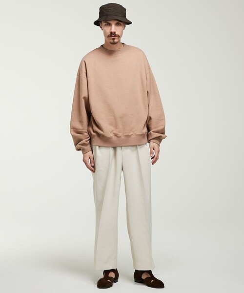 LIDNM（リドム）の「WIDE LOOSE SWEAT（スウェット・メンズ・ブラウン系・MEDIUM/LARGE）」の4枚目の写真