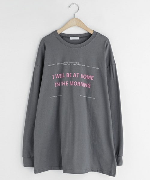 DHOLIC（ディーホリック）の「ラウンドネックレタリングTシャツ（Tシャツ/カットソー・レディース・グリーン/ホワイト/グレー・FREE）」の3枚目の写真