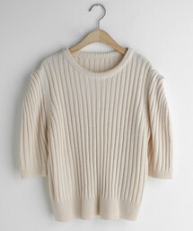 DHOLIC | ハーフパフスリーブリブニット(ニット/セーター)