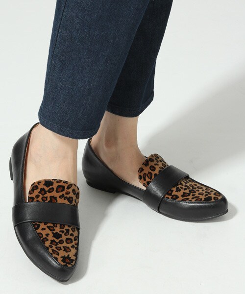 LOWRYS FARM（ローリーズファーム）の「ＡＷエナメルローファー（シューズ・レディース・オフ/ブラック/レオパード・Ｍ/Ｌ）」の3枚目の写真