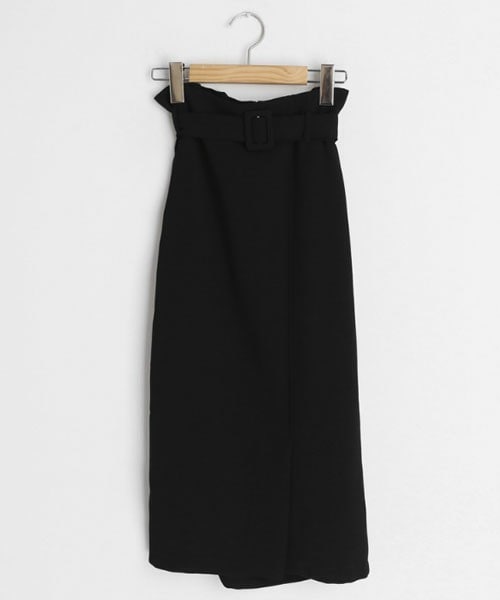 DHOLIC（ディーホリック）の「ベルト付Hラインスカート（スカート・レディース・ピンク/ブラック/ベージュ・S/M）」の2枚目の写真