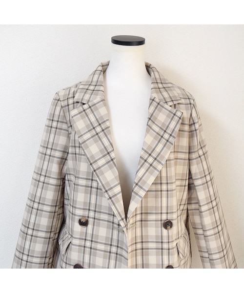 no brand（ノーブランド）の「チェックダブルJK（テーラードジャケット・レディース・その他）」の9枚目の写真