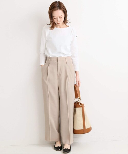IENA(イエナ)の「ウールクレープ シャーククロップドパンツ◆(パンツ・ベージュ/34/在庫あり/36/38/40)」の18枚目の写真