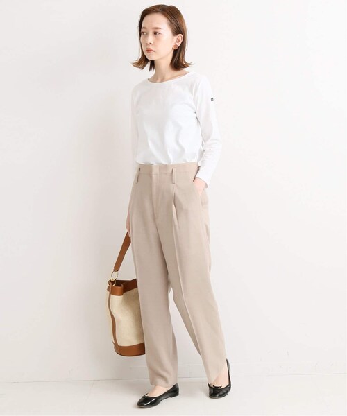 IENA(イエナ)の「ウールクレープ シャーククロップドパンツ◆(パンツ・ベージュ/34/在庫あり/36/38/40)」の19枚目の写真