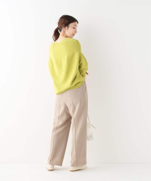 IENA(イエナ)の「ウールクレープ シャーククロップドパンツ◆(パンツ・ベージュ/34/在庫あり/36/38/40)」の4枚目の写真