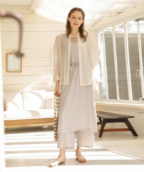 Crisp（クリスプ）の「シルキーイージーパンツ[c2R2686]（その他パンツ・レディース・ブラウン/パープル・FREE）」の3枚目の写真