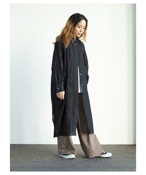 GARAGE OF GOOD CLOTHING（ガレージオブグッドクロージング）の「レース切り替えワンピース（ワンピース/ドレス・ホワイト/ブラック・F）」の2枚目の写真